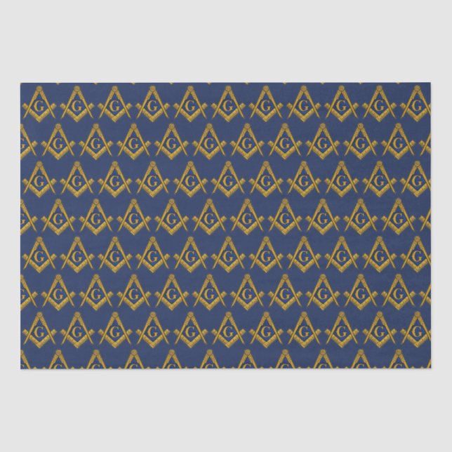 Papier Mousseline Freemason Masonic Carré et Compass Freemasony (Recto)