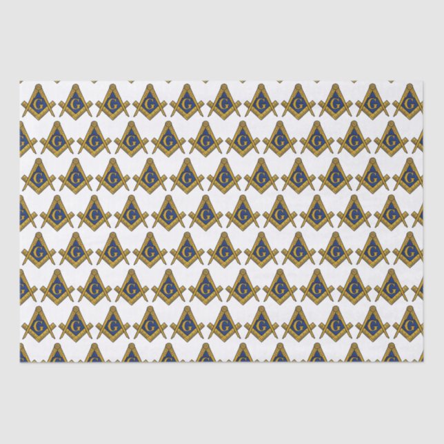 Papier Mousseline Freemason Masonic Carré et Compass Freemasony (Recto)