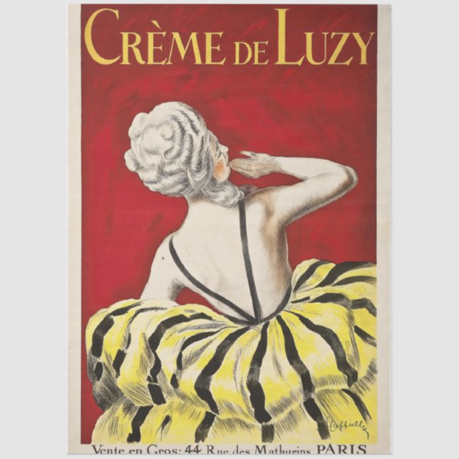Papier Mousseline French art nouveau beauty Creme de Luzy advertisem (Recto)