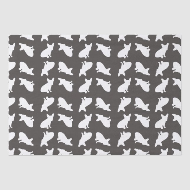 Papier Mousseline French Bulldog Theme Party - Baby shower neutre (Recto)