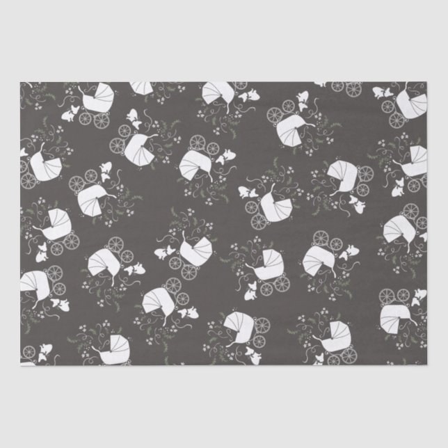 Papier Mousseline French Bulldog Theme Party - Baby shower neutre (Recto)