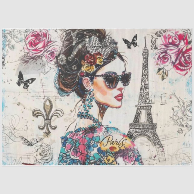 Papier Mousseline Frenchie Girl One (Recto)