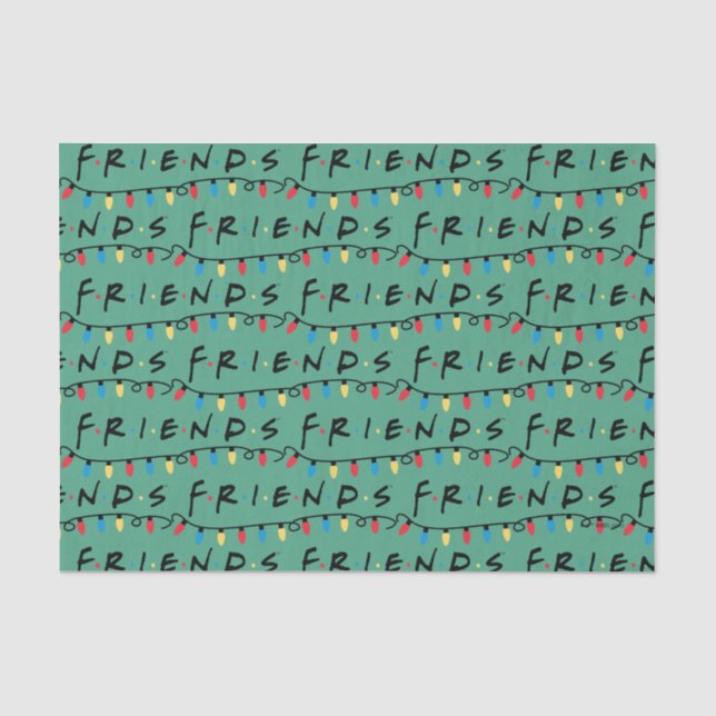 Papier Mousseline FRIENDS™ | Logo des lumières de Noël (Recto)