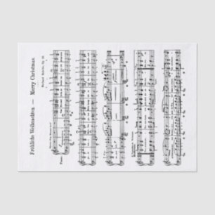 Papier Mousseline Fröhliche Weihnachten Joyeux Noël Allemand