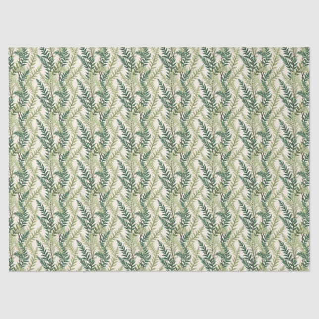 Papier Mousseline Frondes Fern (Recto)