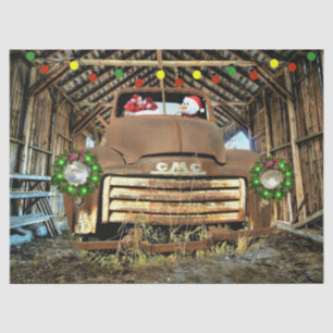 Papier Mousseline Frosty's Vintage GMC Truck Christmas Run