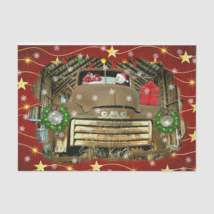 Papier Mousseline Frosty's Vintage GMC Truck Christmas Run
