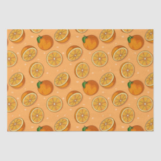 Papier Mousseline Fruit d'agrumes orange doux Motif sans joint
