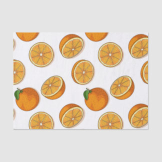 Papier Mousseline Fruit d'agrumes orange frais vibrant Motif sans jo