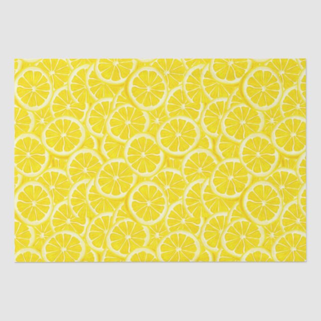 Papier Mousseline Fruit de tissu de découpage de tranches de citron  (Recto)