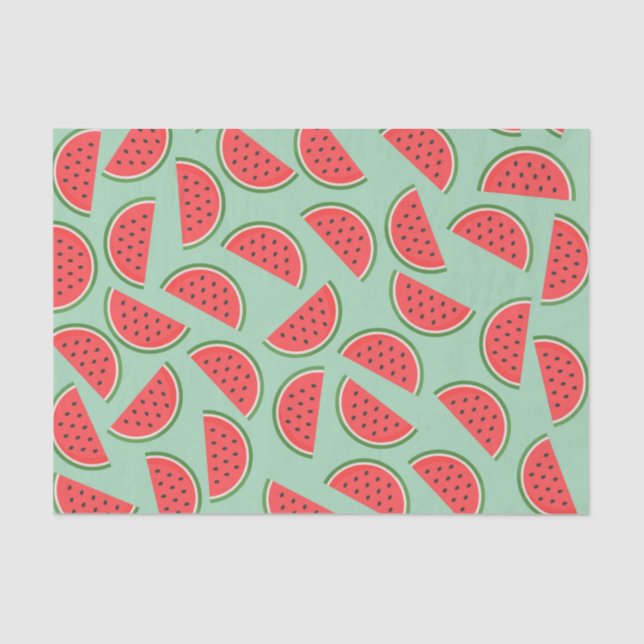 Papier Mousseline Fruit Motif de tranches de pastèque (Recto)