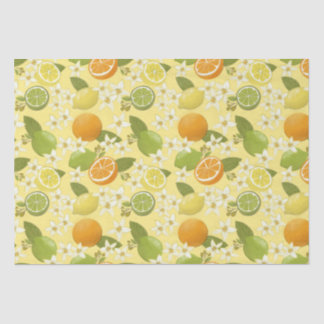 Papier Mousseline Fruits d'agrumes et papier de tissus en fleurs