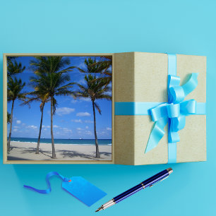 Papier Mousseline Ft Lauderdale Floride Sand Beach & Palm Trees