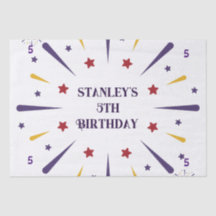 Fun Coloré Star fête d'anniversaire