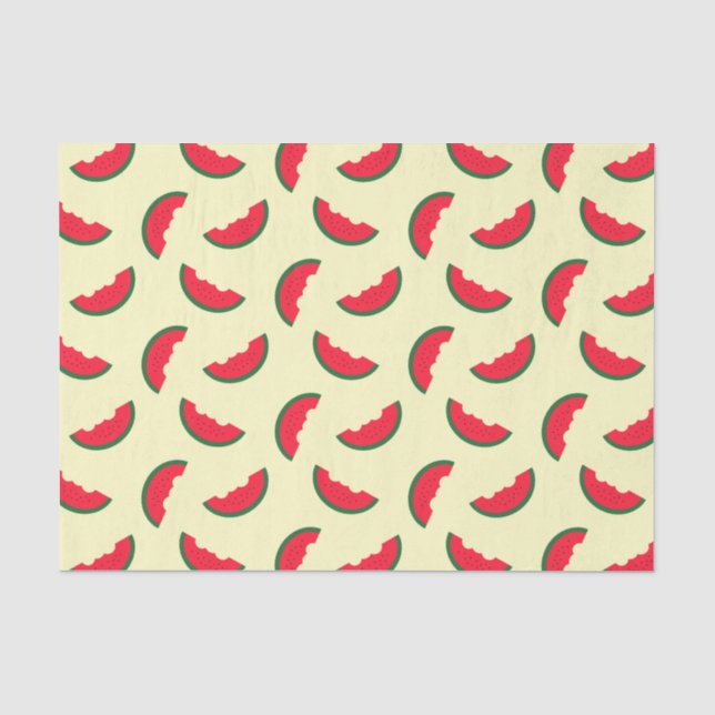 Papier Mousseline Fun été Red Watermelon Motif (Recto)