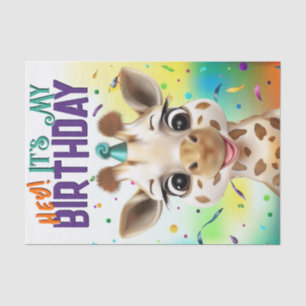 Papier Mousseline Fun Giraffe Coloré Confetti Anniversaire