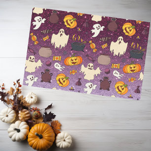 Papier Mousseline Fun Halloween Gold Parties scintillant Fantômes Pu