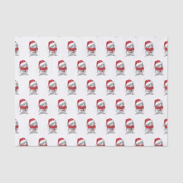 Papier Mousseline Fun Santa hat Penquin Tissu Papier (Recto)