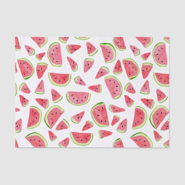 Papier Mousseline Fun Watercolor Watermelon Cadeau (Recto)