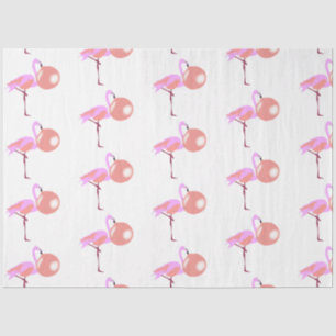 Papier Mousseline Funky Bubble Flamant rose de gomme soufflante bull