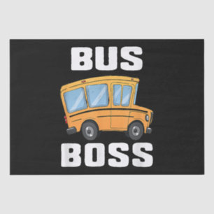 Papier Mousseline Funny Bus Boss School Bus Driver