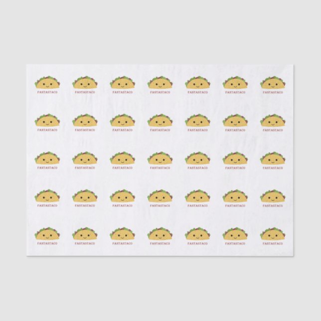 Papier Mousseline Funny Fantastaco Taco Pun Cute Kawaii Taco (Recto)