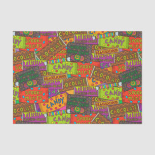Papier Mousseline Funny Halloween Candy