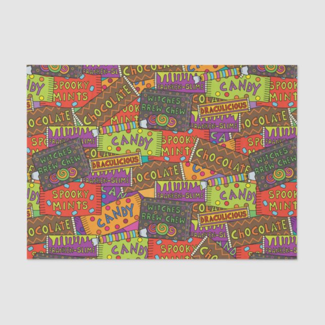 Papier Mousseline Funny Halloween Candy (Recto)