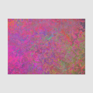 Papier Mousseline Fuschia et texture de turquoise