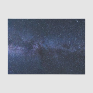 Papier Mousseline Galaxie Nuit Étoilée Ciel Bleu Espace Motif Étoile