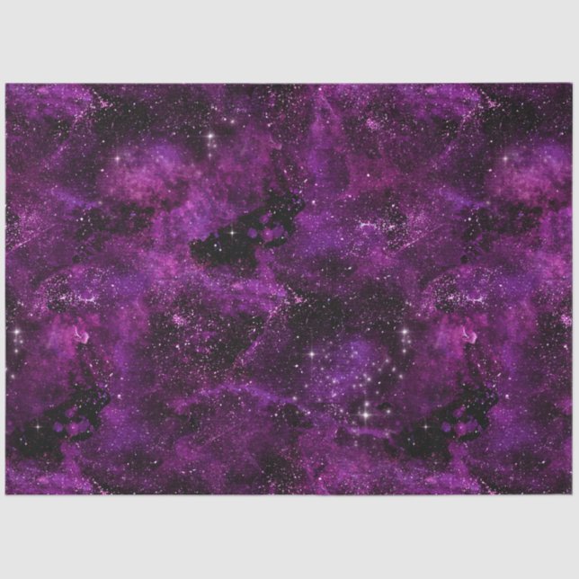 Papier Mousseline Galaxie violette série Design 6 (Recto)