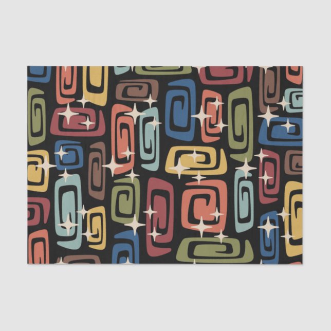 Papier Mousseline Galaxies cosmiques modernes du milieu du siècle (Recto)