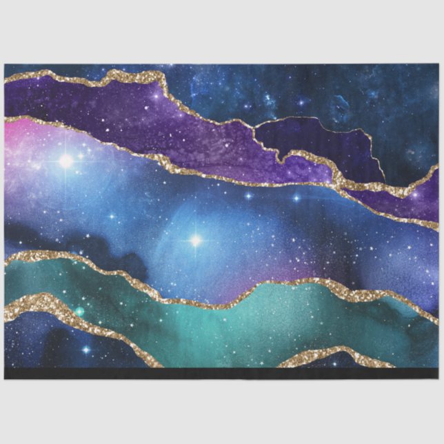 Papier Mousseline Galaxy Agate Series Design (Recto)