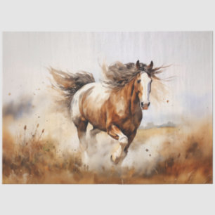 Papier Mousseline Galloping à cheval Brown