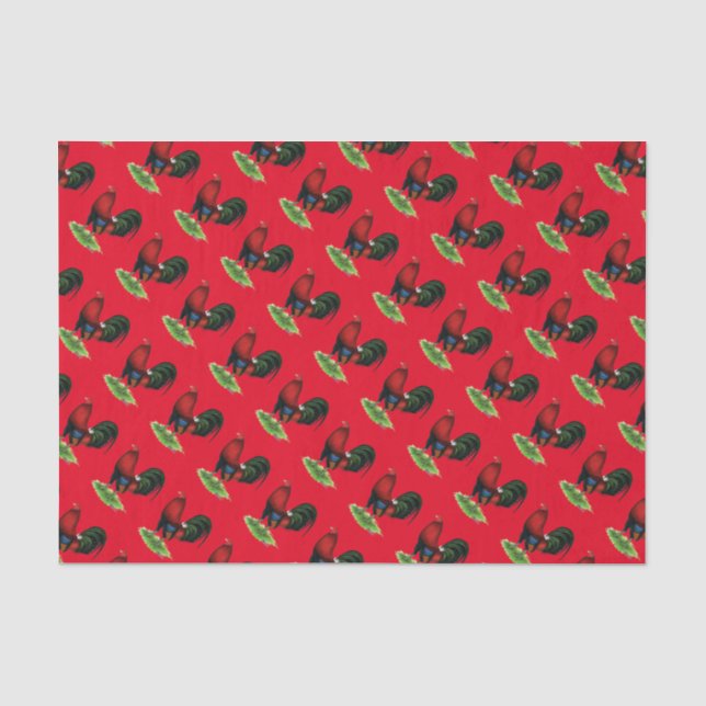 Papier Mousseline Gamecock:Rouge foncé (Recto)