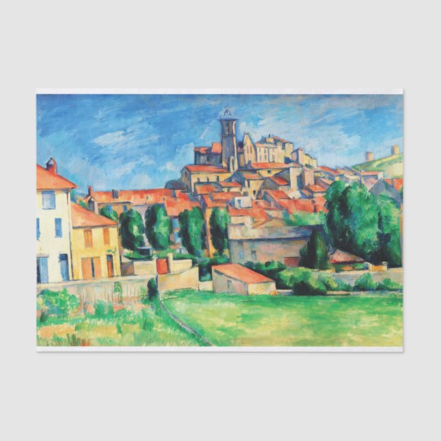 Papier Mousseline Gardanne (Vue horizontale) par Paul Cezanne (Recto)