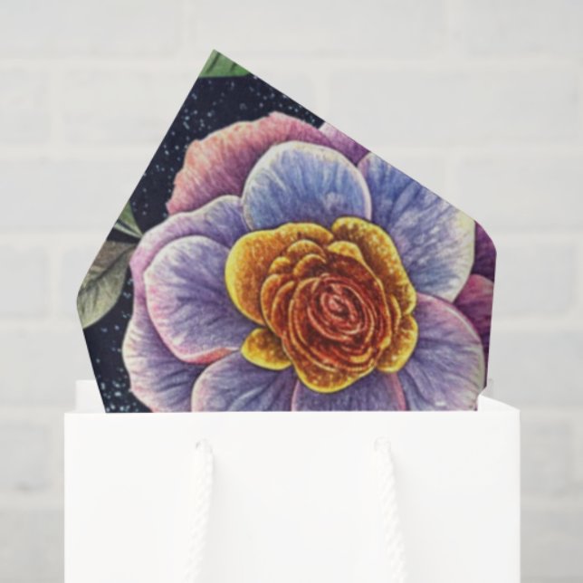 Papier Mousseline Garden Floral  (Sac cadeau)