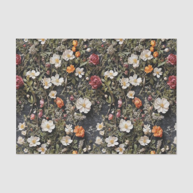 Papier Mousseline Garden Noir (Recto)