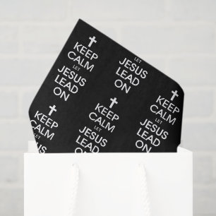 Papier Mousseline Gardez Le Calme Laissez Jésus Diriger - Religieux