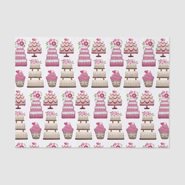 Papier Mousseline Gâteaux Mariages à plusieurs niveaux Motif (Recto)