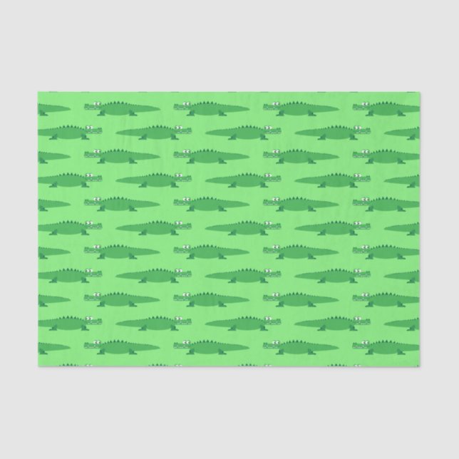 Papier Mousseline Gator Alligator Crocodile Enfants 1er fête d'anniv (Recto)