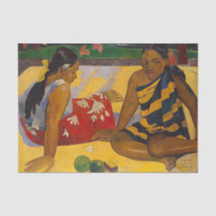 Papier Mousseline Gauguin Polynésie Française Tahiti Femmes Peinture