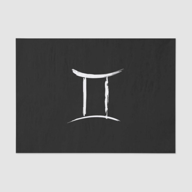 Papier Mousseline GEMINI Twins Dualité Zodiac mai juin Astrologie (Recto)