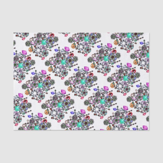 Papier Mousseline "Gemmes et bijoux" (Recto)