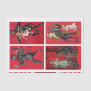Papier Mousseline Genuine (pas AI) Vintage Victorian Krampus Art