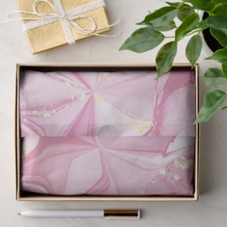 Papier Mousseline Géode de marbre rose motif abstrait or