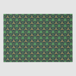 Papier Mousseline Geometric St Patrick jour de la fête celtique Tris