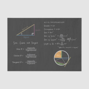 Papier Mousseline Géométrie et équations de trigonométrie Math du ta
