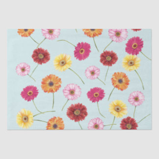 Papier Mousseline Gerbera,pink,red,orange,yellow wrapping