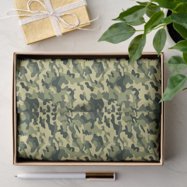 Papier Mousseline GI Camouflage Fête du soldat militaire (Cadeau)